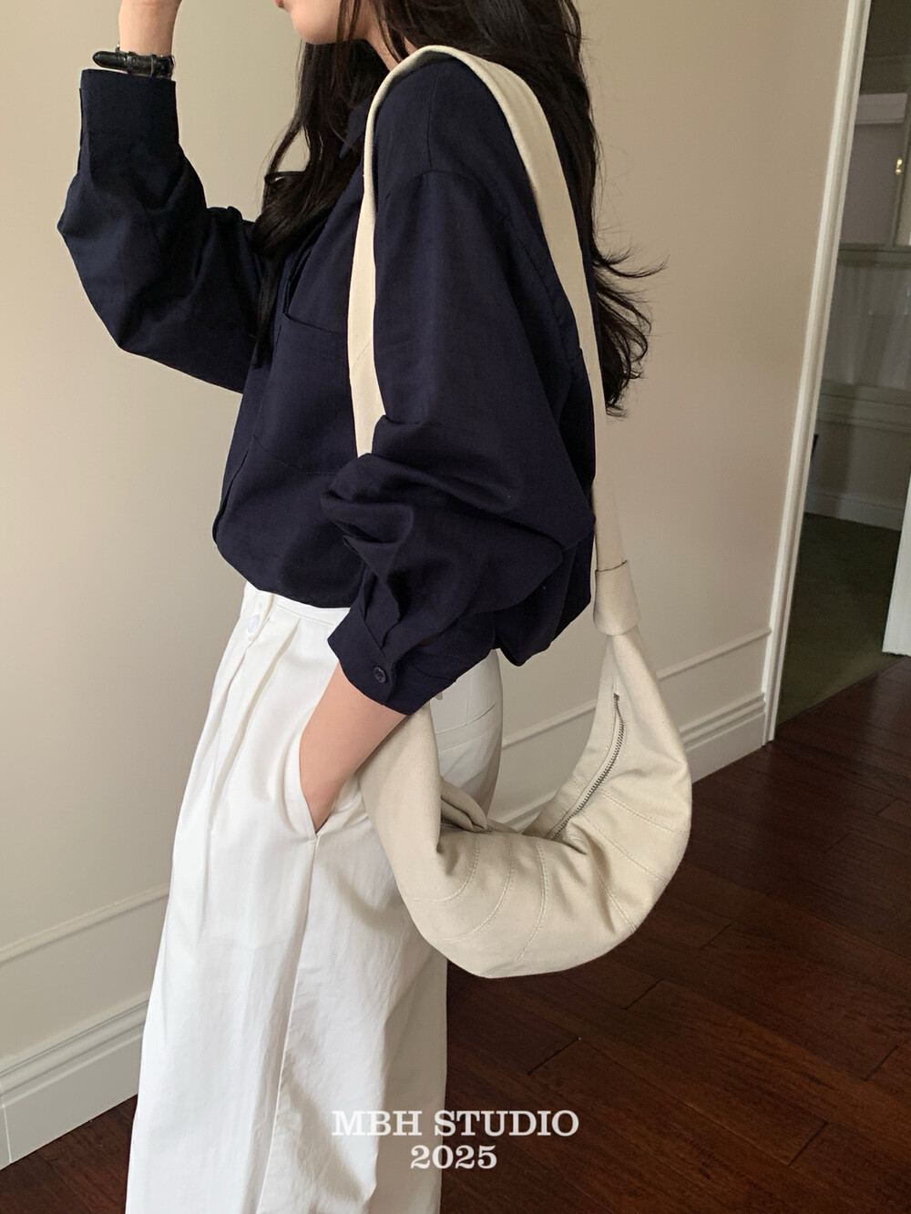 MBH Casual Canvas Croissant Bag Lazy Style 2025 Crossbody Bag