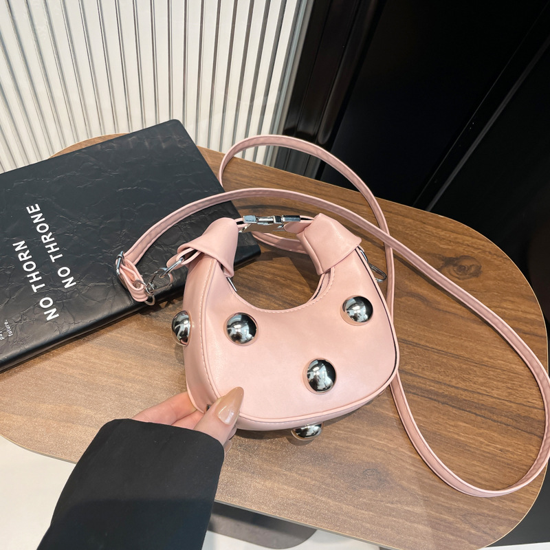 Mini Studded Handbag Women 2025 Shoulder Underarm Bag - Image 2